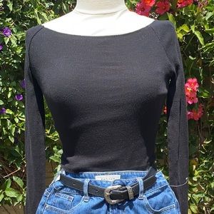 Brandy Melville black off the shoulder top